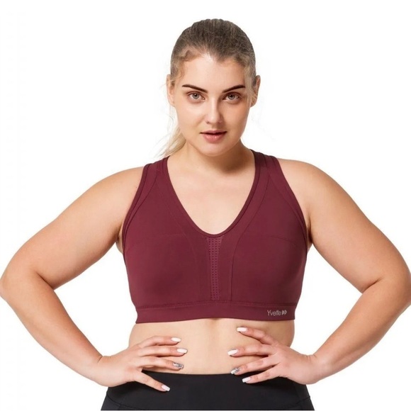 yvette Other - Yvette Red Cross-cross back padded athleisure activewear woman sports bra. XL